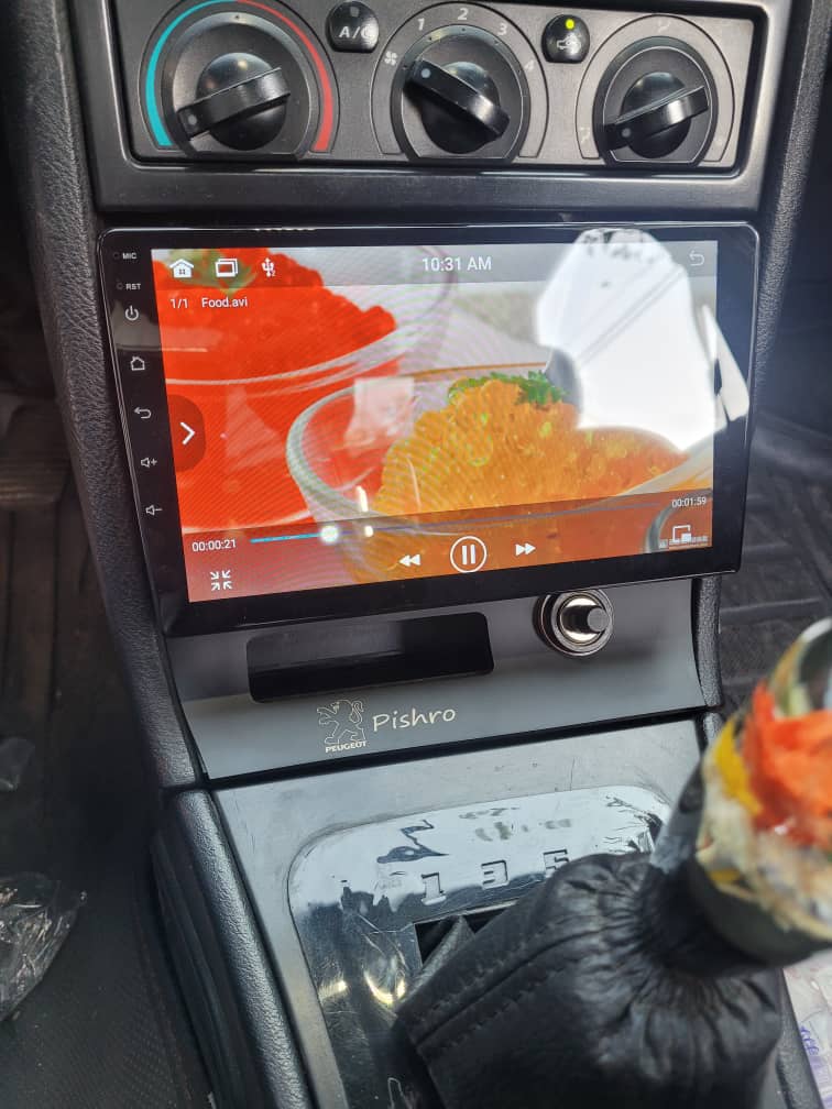 11 inch Android monitor for Peugeot 405 and Peugeot Pars, old dashboard, lower frame, model T1, Screen Tech brand
